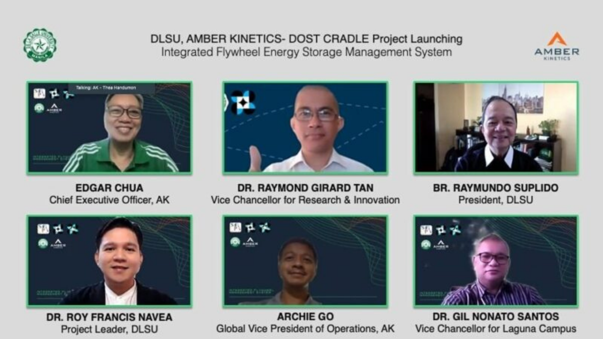 DLSU and Amber Kinetics launch Flywheel Storage Management System Project with DOST